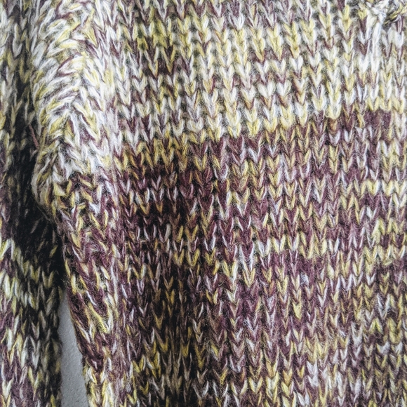 Olive Cocoa Ombre Long V-neck Sweater Dress - Picture 7 of 8